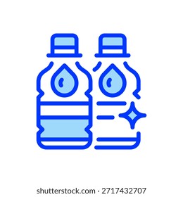 Plastic Bottle Line Icon, Outline Symbol for Packaging, Storage, Beverage, Container, and Disposal. Vector Sign Icon.