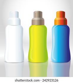 Plastic bottle for liquid laundry detergent