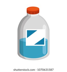 plastic bottle with liquid product