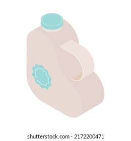 plastic bottle milk icon isolated