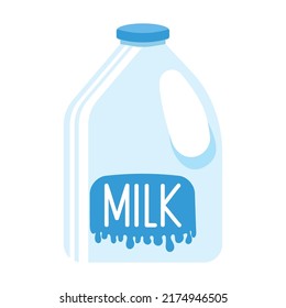 botella de plástico icono de leche aislada