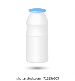 Plastic bottle, Bottle of milk, vector illustration