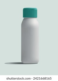 Plastic bottle mockup for cleaner, shampoo, disinfectant or another householding hygiene item.