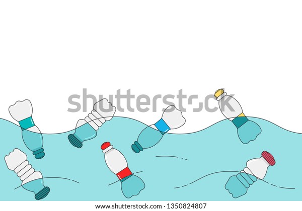 Plastic Bottle Ocean Sea Trash Garbage Stock Vector (Royalty Free) 1350824807 | Shutterstock