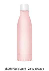 Botella de plástico sobre un fondo blanco. Ilustración vectorial.