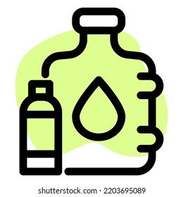Plastic bottle and packed gallon of drinking water