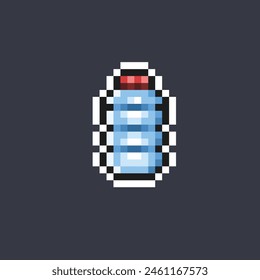 plastic bottle in pixel art style