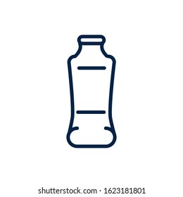 plastic bottle recycle ecology environment icon linear vector illustration