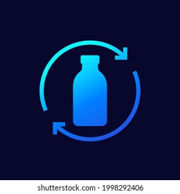 Plastikflaschen-Recyclingsymbol, Vektorgrafik