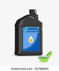 A plastic bottle or small gallon to contain oil.