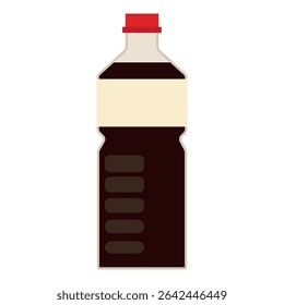 Plastic bottle soy sauce icon, clip art. Transparent background material.Seasoning series.