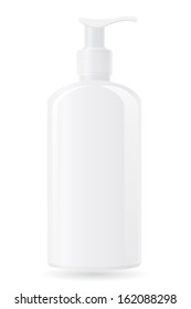 plastic bottle with a spray vector illustration isolated on white background