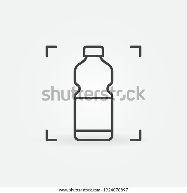 Plastic Bottle thin line concept simple icon or\
design element
