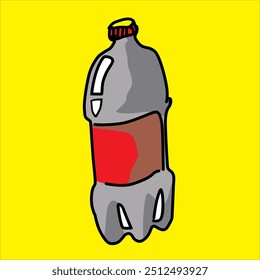 Plastikflasche im Vektorkunststil