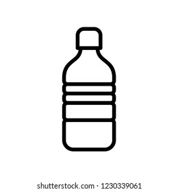 Plastic bottle vector icon