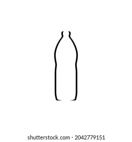 Plastic bottle vector icon. Clipart and drawing. Outline simple symbol and logo on white background.