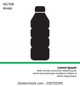 Plastic bottle - Vector icon isolated