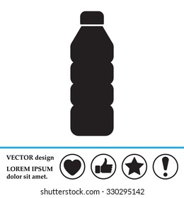 Plastic bottle - Vector icon isolated