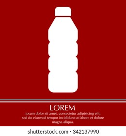 Plastic bottle - Vector icon isolated