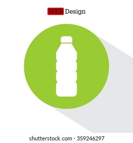 Plastic bottle - Vector icon isolated