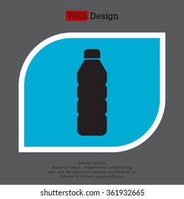 Plastic bottle - Vector icon isolated