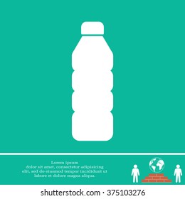 Plastic bottle - Vector icon isolated