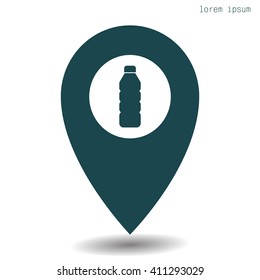 Plastic bottle - Vector icon isolated