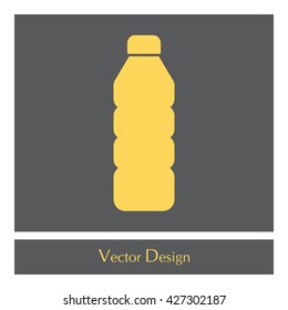 Plastic bottle - Vector icon isolated