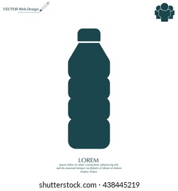 Plastic bottle - Vector icon isolated