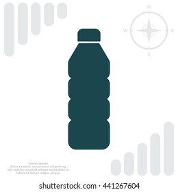 Plastic bottle - Vector icon isolated