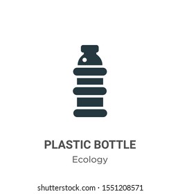 Plastic bottle vector icon on white background. Flat vector plastic bottle icon symbol sign from modern ecology collection for mobile concept and web apps design.
