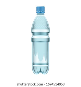 Plastic bottle vector icon. Realistic vector icon isolated on white background plastic bottle.