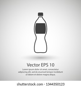 Plastic bottle vector icon. Web design icon. Plastic water bottle. Isolated icon plastic bottle with drink. Vector EPS 10