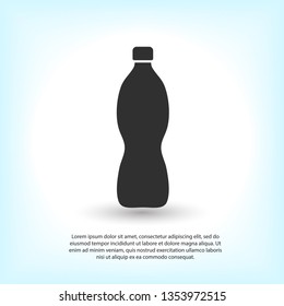 Plastic bottle vector icon. Web design icon. Plastic water bottle. Isolated icon plastic bottle with drink. Vector EPS 10
