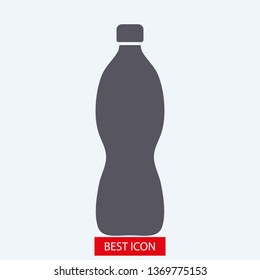 Plastic bottle vector icon. Web design icon. Plastic water bottle. Isolated icon plastic bottle with drink. Vector EPS 10
