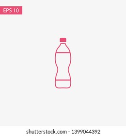 Plastic bottle vector icon. Web design icon. Plastic water bottle. Isolated icon plastic bottle with drink. Vector EPS 10