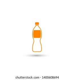 Plastic bottle vector icon. Web design icon. Plastic water bottle. Isolated icon plastic bottle with drink. Vector EPS 10