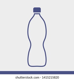 Plastic bottle vector icon. Web design icon. Plastic water bottle. Isolated icon plastic bottle with drink. Vector EPS 10