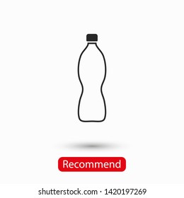 Plastic bottle vector icon. Web design icon. Plastic water bottle. Isolated icon plastic bottle with drink. Vector EPS 10