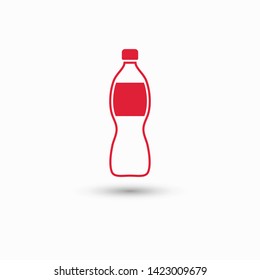 Plastic bottle vector icon. Web design icon. Plastic water bottle. Isolated icon plastic bottle with drink. Vector EPS 10