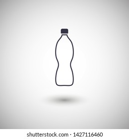 Plastic bottle vector icon. Web design icon. Plastic water bottle. Isolated icon plastic bottle with drink. Vector EPS 10