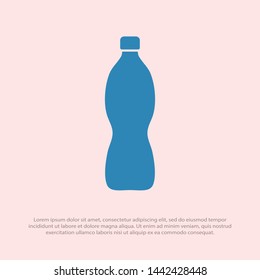 Plastic bottle vector icon. Web design icon. Plastic water bottle. Isolated icon plastic bottle with drink. Vector EPS 10