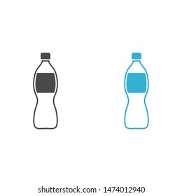 Plastic bottle vector icon. Web design icon. Plastic water bottle. Isolated icon plastic bottle with drink. Vector EPS 10