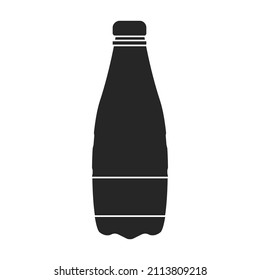 Plastic bottle vector icon.Black vector icon isolated on white background plastic bottle.