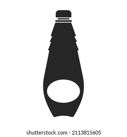 Plastic bottle vector icon.Black vector icon isolated on white background plastic bottle.