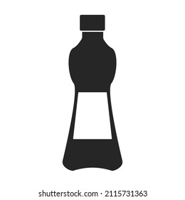 Plastic bottle vector icon.Black vector icon isolated on white background plastic bottle.