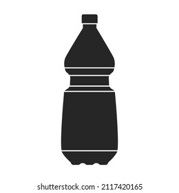 Plastic bottle vector icon.Black vector icon isolated on white background plastic bottle.