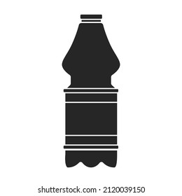 Plastic bottle vector icon.Black vector icon isolated on white background plastic bottle.