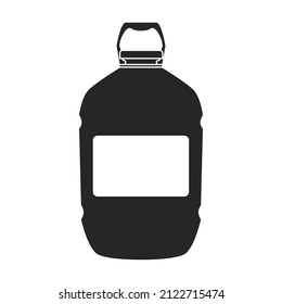 Plastic bottle vector icon.Black vector icon isolated on white background plastic bottle.