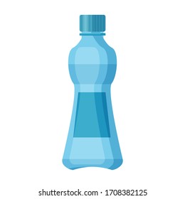 Icono vectorial de botella de plástico.Icono vectorial de caricatura aislado en botella de plástico de fondo blanco.